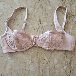 Wacoal Lace Blush Underwire Bra 34B Exquisite Vintage Lingerie